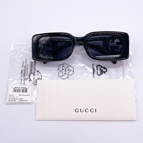 NEW GUCCI GG1325S 001 BLACK SQUARE WOMEN SUNGLASSES GUCCI - Picture 14 of 15